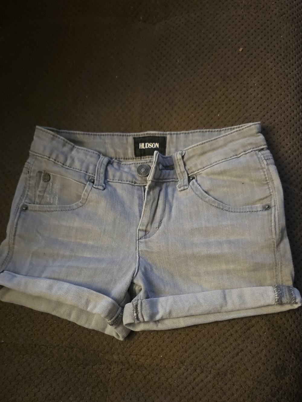 Hudson Jeans Light Blue Rolled Hem Denim Shorts